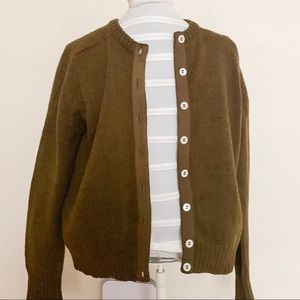 The Villager Virgin Wool Sweater Olive Green